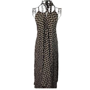 Low back halter tie maxi dress - ONE SIZE